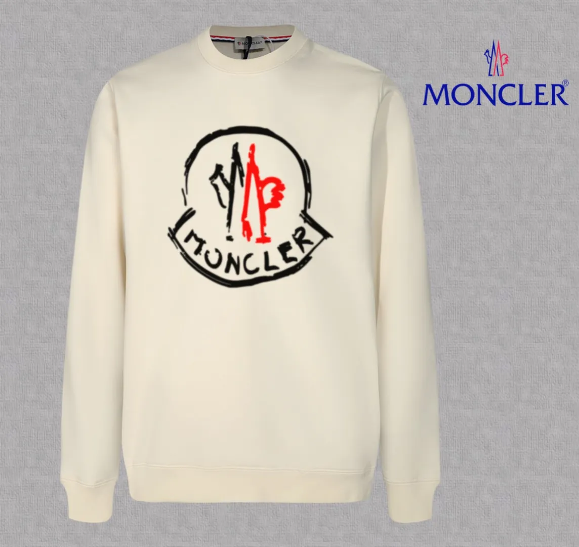 【 In Stock】 〖 𝐌𝐎𝐍𝐂𝐋𝐄𝐑~ 〗 440g ， 😎 ， ， Factory 2025 T ， ， Premium LOGO， Same Style ：Black White Size：S M L XL 2XL